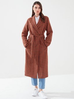 Terra Kadın Oversize Kahverengi Trençkot