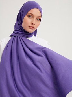 Likralı Penye Leylak Şal