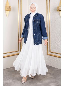 Cepli Denim Koyu Mavi Ceket