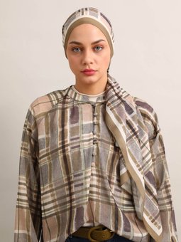 Ekose Desenli Soft V1 Şal Çok Renkli