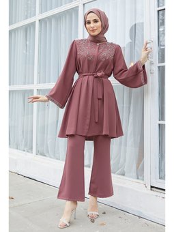 Mona Tunik Pantolon Gül Kurusu Takım