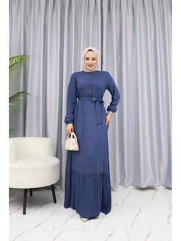 Kırçıllı Belden Bağcıklı İndigo