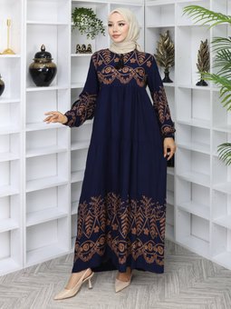 Lacivert Elbise