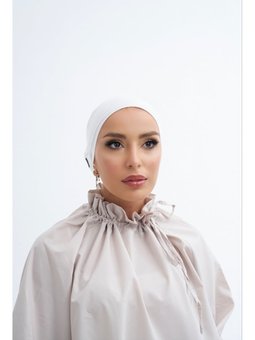 Solid Colors Lyocell Seri Boru Bone Optik Beyaz