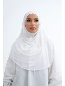 Solid Colors Lyocell Seri Nikab Optik Beyaz