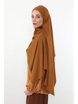 Boynu Kapatan Ninja Boneli Pratik Penye Koyu Hardal Şal,ps