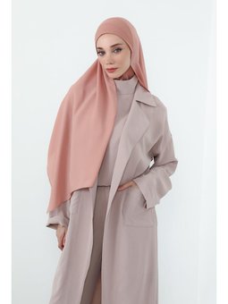 Boyun Kapatan Penye İç Boneli Krep Şal,ps Kapiçino