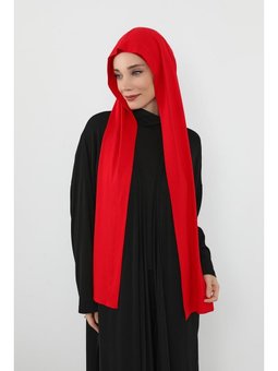 İç Boneli Hazır Penye Kırmızı Şal,ps