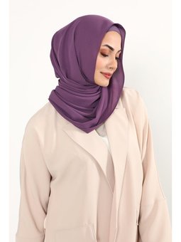 Krep Mor Şal & Penye Bone İkili Takım,ps