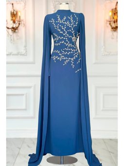 Alya Abiye Elbise İndigo