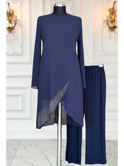 Esin Lacivert Abiye Takım