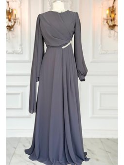 Feza Abiye Elbise Antrasit