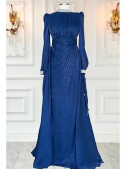Gözde Lacivert Abiye Elbise