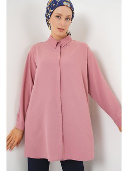 Uzun Pudra Gömlek Tunik