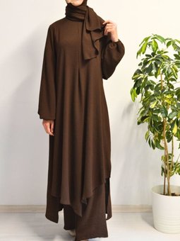 Aerobin Kumaş 3’lü Giyim Takım – Tunik, Pantolon Ve Şal