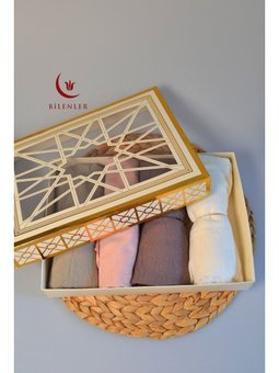 Bambu Kraş & Şal – 75x210 Cm | Nefes Alabilir, Terletmez, Tok Duruşlu Mevsimlik Kumaş (4'lü Kutu)