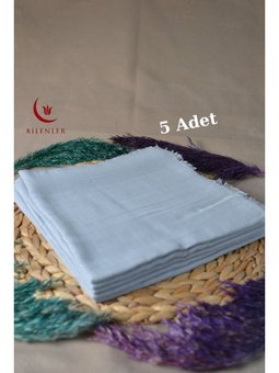 Flamlı Kare Pamuklu Eşarp 100x100cm (5 Adet)