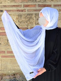 Konfor Bambu Beyaz Şal – Tok Duruşlu, Kaymaz