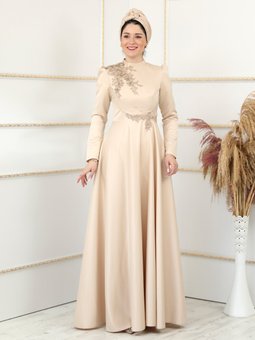 Almila Taş Rengi Abiye Elbise