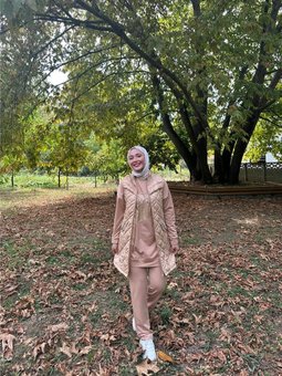 Bej Dafne Cepli Eşofman Kolsuz Yelek Beli Lastikli Pantolon Üçlü Takım