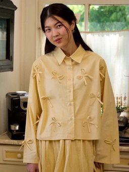 Fiyonk Detay Crop Sarı Gömlek