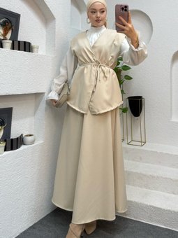 Krem Luna İkili Takım