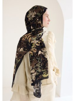 Astra Floş Viskon Siyah Şal