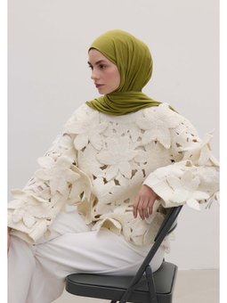 Bambu Penye Şal Olive