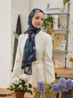 Darcy Desen Şal Gece Mavısı