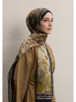 Ellen Desen İpek Krep Siyah Şal