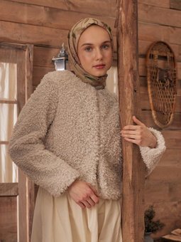 Hera Desen Pamuk İpek Eşarp Toprak