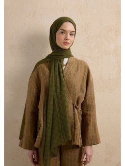 Modal Damalı Haki Şal