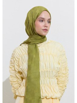 Nori İpeksi Jakar Şal Olive