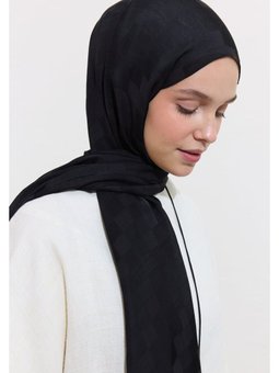 Nori İpeksi Jakar Siyah Şal