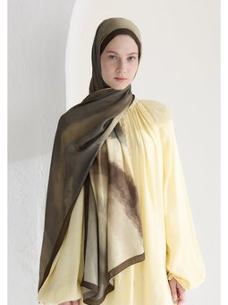 Ombre Floş Viskon Bej Şal