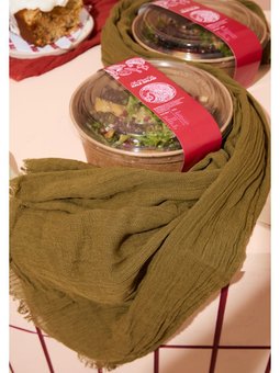 Pamuklu Keten Şal Kale Salad