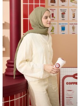 Pamuklu Keten Şal Rosemary Soda