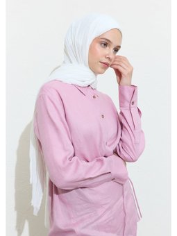 Pamuklu Keten Şal Whıte Chocolate