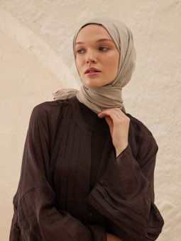 Rami Viskon Şal Sıcak Gri