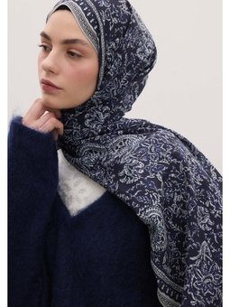 Sonıa Desen Lacivert Şal