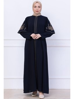 Nakış Detaylı Lacivert Ferace