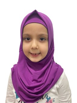 Pratik Hazır Geçmeli Çocuk Eşarp Fuşya
