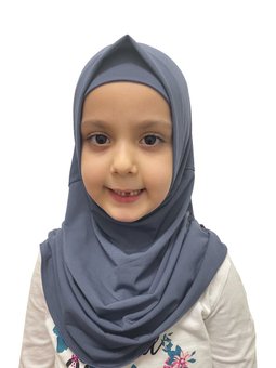 Pratik Hazır Geçmeli Çocuk Eşarp Gri
