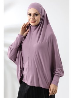 Hazır Pratik Sultanbaş Kollu Penye Sufle Hijab Gül Eşarp Kurusu