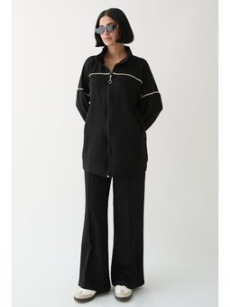 Biye Detay Fermuarlı Siyah Oysho Takım