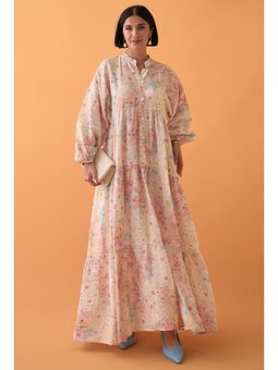 Defne Çiçeği Pembe Mango Elbise