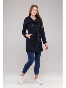 Mevsimlik Lacivert Trençkot