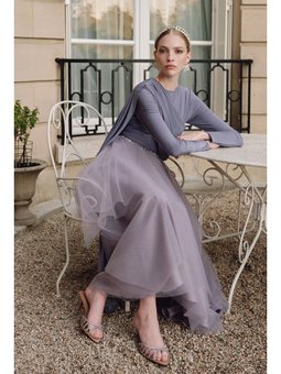 Emılıa Katlı Tül Lila Etek