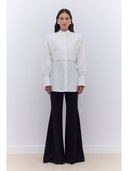 Lımıted Edıtıon Dantel Ekru Tunik