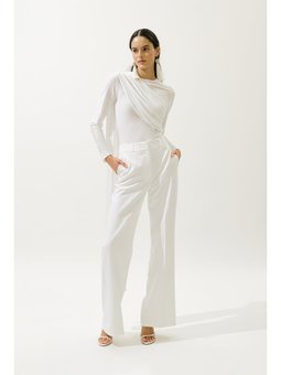 Pelerin Detaylı Ekru Bluz